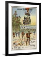 The Balloon Zenith Making a Flight Lasting 23 Hours from Paris to Arcachon, 1875-null-Framed Giclee Print