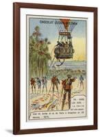 The Balloon Zenith Making a Flight Lasting 23 Hours from Paris to Arcachon, 1875-null-Framed Giclee Print