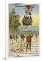 The Balloon Zenith Making a Flight Lasting 23 Hours from Paris to Arcachon, 1875-null-Framed Giclee Print