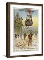 The Balloon Zenith Making a Flight Lasting 23 Hours from Paris to Arcachon, 1875-null-Framed Giclee Print