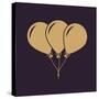 The Balloons Icon. Fun and Celebration, Birthday Symbol. Flat-Vladislav Markin-Stretched Canvas