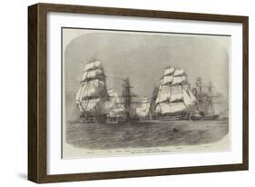 The Baltic Fleet Leaving Spithead-Edwin Weedon-Framed Giclee Print