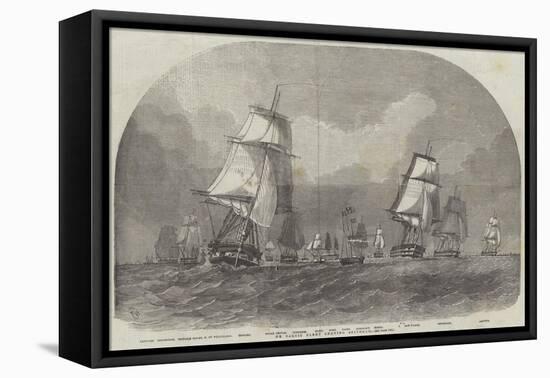 The Baltic Fleet Leaving Spithead-Edwin Weedon-Framed Stretched Canvas