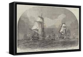 The Baltic Fleet Leaving Spithead-Edwin Weedon-Framed Stretched Canvas