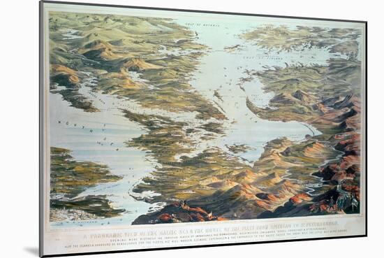 The Baltic Sea and Route of Fleet from Spithead to St. Petersburg, Pub.1855, Stannard and Dixonn-Thomas Packer-Mounted Giclee Print