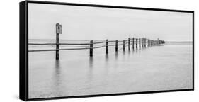 The Baltic Sea at the emergency harbour of Darßer Ort (promontory)-Jean Schwarz-Framed Stretched Canvas