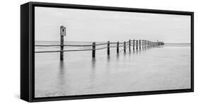 The Baltic Sea at the emergency harbour of Darßer Ort (promontory)-Jean Schwarz-Framed Stretched Canvas