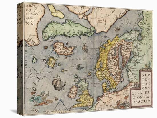 The Baltic Sea (From: Theatrum Orbis Terraru), C. 1608-1610-Abraham Ortelius-Stretched Canvas