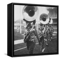 The Baltimore Colts' Marching Band Leaving the Field-null-Framed Stretched Canvas