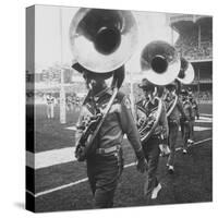 The Baltimore Colts' Marching Band Leaving the Field-null-Stretched Canvas
