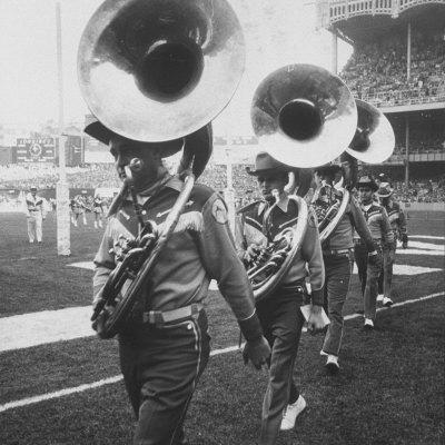 'The Baltimore Colts' Marching Band Leaving the Field' Photographic
