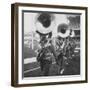 The Baltimore Colts' Marching Band Leaving the Field-null-Framed Photographic Print