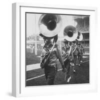 The Baltimore Colts' Marching Band Leaving the Field-null-Framed Photographic Print