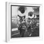 The Baltimore Colts' Marching Band Leaving the Field-null-Framed Photographic Print