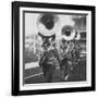 The Baltimore Colts' Marching Band Leaving the Field-null-Framed Photographic Print