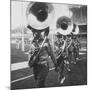 The Baltimore Colts' Marching Band Leaving the Field-null-Mounted Photographic Print