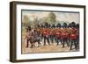 The Band of the Irish Guards March Through Hyde Park-Harry Payne-Framed Art Print