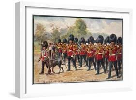 The Band of the Irish Guards March Through Hyde Park-Harry Payne-Framed Art Print