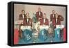 The Band, Retro-null-Framed Stretched Canvas