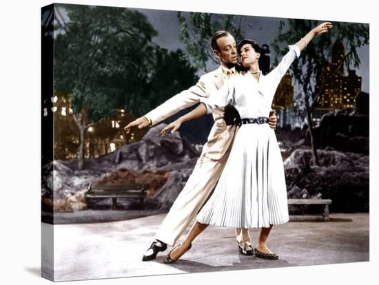THE BAND WAGON, from left: Fred Astaire, Cyd Charisse, 1953-null-Stretched Canvas