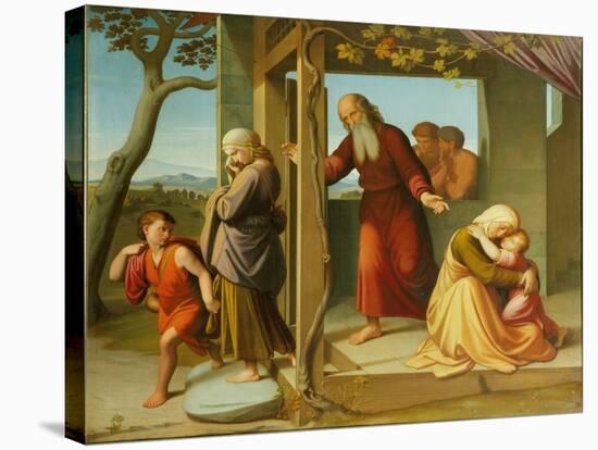 The Banishment of Hagar, 1841 (Oil on Canvas)-Friedrich Overbeck-Stretched Canvas