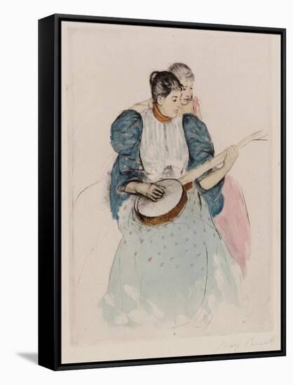 The Banjo Lesson, Circa 1893-Mary Cassatt-Framed Stretched Canvas