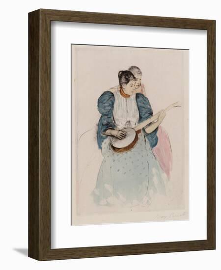 The Banjo Lesson, Circa 1893-Mary Cassatt-Framed Giclee Print