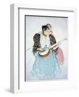 The Banjo Lesson, Painting by Mary Cassatt, 1894-null-Framed Art Print