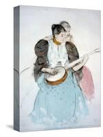 The Banjo Lesson, Painting by Mary Cassatt, 1894-null-Stretched Canvas