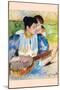 The Banjo Lesson-Mary Cassatt-Mounted Art Print