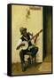The Banjo Player, 1881-Leon Delachaux-Framed Stretched Canvas