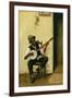 The Banjo Player, 1881-Leon Delachaux-Framed Giclee Print