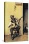 The Banjo Player, 1881-Leon Delachaux-Stretched Canvas