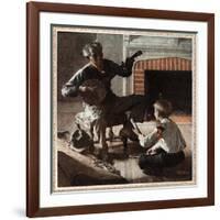 The Banjo Player-Norman Rockwell-Framed Giclee Print