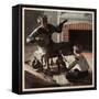 The Banjo Player-Norman Rockwell-Framed Stretched Canvas