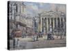 The Bank Crossing, the Royal Exchange and the Bank of England C.1930-John Sutton-Stretched Canvas