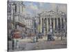 The Bank Crossing, the Royal Exchange and the Bank of England C.1930-John Sutton-Stretched Canvas