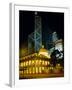 The Bank of China Building and the Old Supreme Court Building by Night, Hong Kong, China, Asia-Fraser Hall-Framed Photographic Print