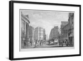 The Bank of England and the Newly-Straightened Prince's Street, City of London, 1837-Thomas Higham-Framed Giclee Print