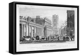 The Bank of England, City of London, 1827-William Tombleson-Framed Stretched Canvas