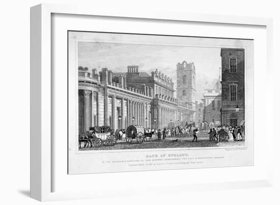 The Bank of England, City of London, 1827-William Tombleson-Framed Giclee Print