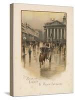 The Bank of England, the Royal Exchange-English School-Stretched Canvas