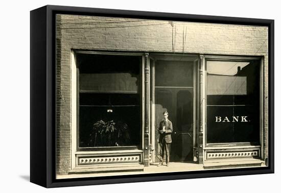 The Bank on Main Street-null-Framed Stretched Canvas