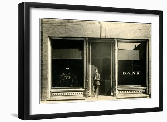 The Bank on Main Street-null-Framed Art Print