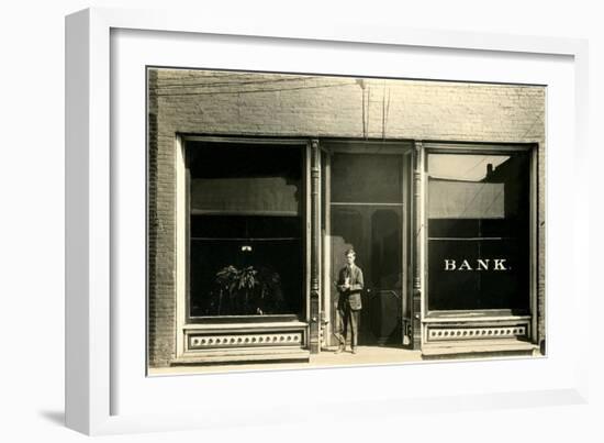 The Bank on Main Street-null-Framed Art Print