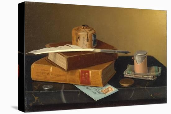 The Banker's Table-William Michael Harnett-Stretched Canvas