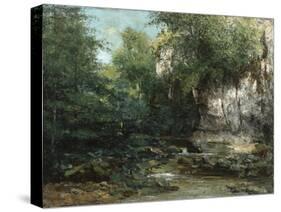 The Banks of a Stream, 1873-Gustave Courbet-Stretched Canvas