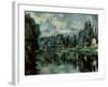 The Banks of Marne at Creteil-Paul Cézanne-Framed Art Print