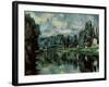 The Banks of Marne at Creteil-Paul Cézanne-Framed Art Print