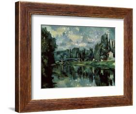 The Banks of Marne at Creteil-Paul Cézanne-Framed Art Print